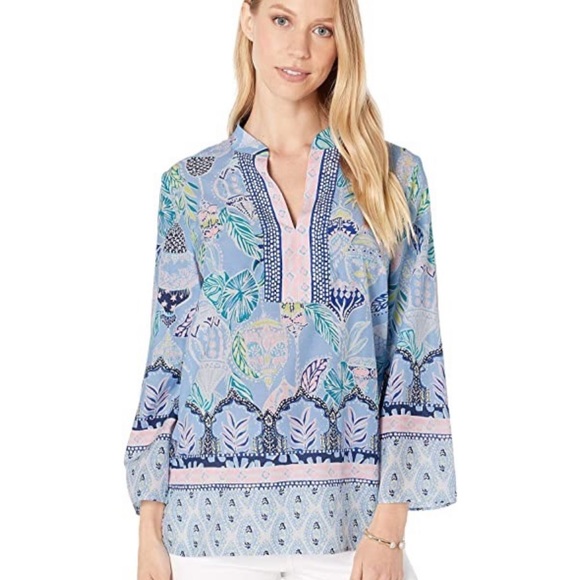 Multi-colored Tunic Long Sleeve Lilly Pulitzer NWT, Size Xs main image 1